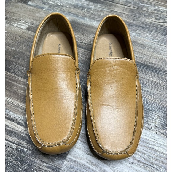 St. John's Bay Tan Slip On Loafers Moccasin Shoes Men's Size 10 - Picture 1 of 7